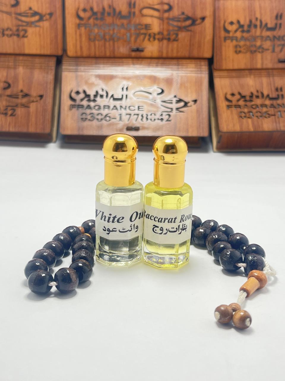 Luxury Attar Combo Deal: Baccarat 12ml + White Oud 12ml (Special Quality)